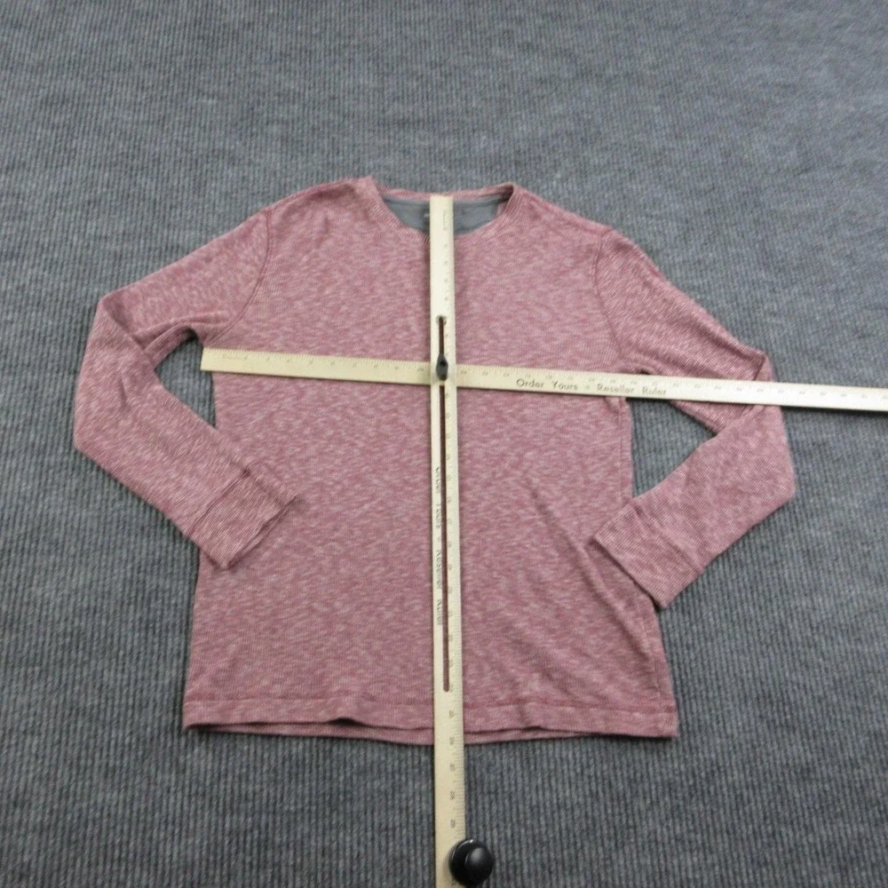Banana Republic Sweater Mens M Red Crew Neck Cotton Blend Waffle-Knit Pullover